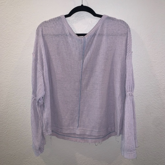 We the free waffle knit oversized shirt - Picture 2 of 2